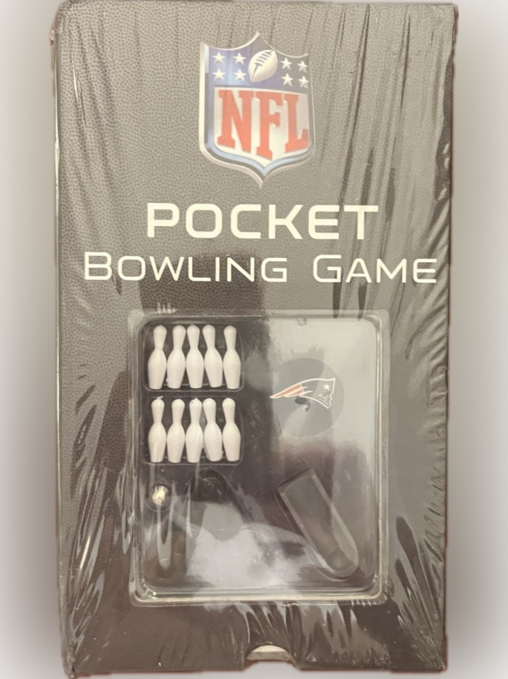 NFL Pocket Bowling Game - New England Patriots Design - Black New in Package
